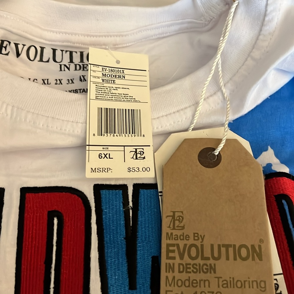 Colorful Worldwide Graphic T-Shirt size 6X made by EVOLUTION brand - Picture 6 of 6
